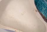 Par de patos de porcelana oriental na cor azul ... - Par de patos de porcelana oriental na cor azul turquesa. Um deles com lascado na asa.