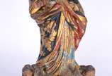Nossa Senhora da Conceição - Escultura em madeira entalhada com policromia e douração. A figura está representada de pé em vulto perfeito de expressão graciosa com as mãos postas 