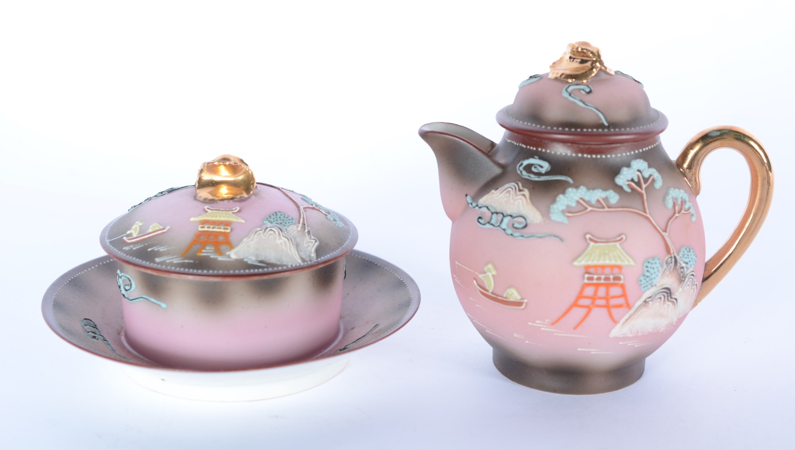 Aparelho para café de porcelana oriental "casca de ovo", composto de... - foto 3 de 7