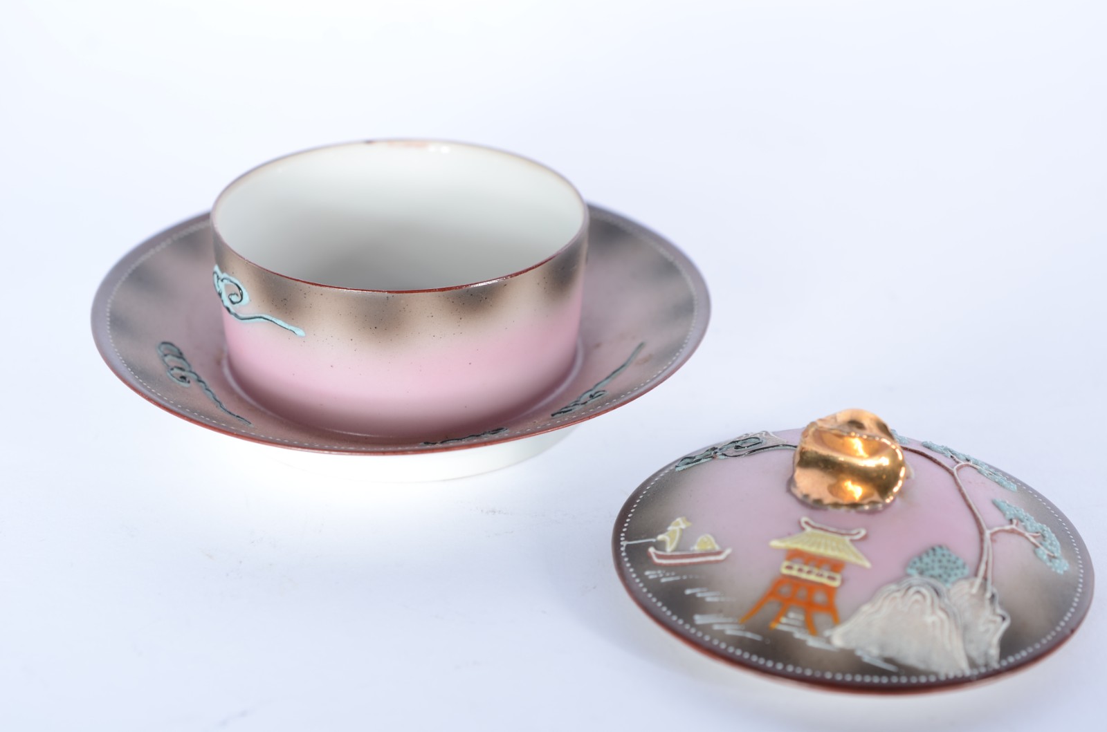 Aparelho para café de porcelana oriental "casca de ovo", composto de... - foto 4 de 7