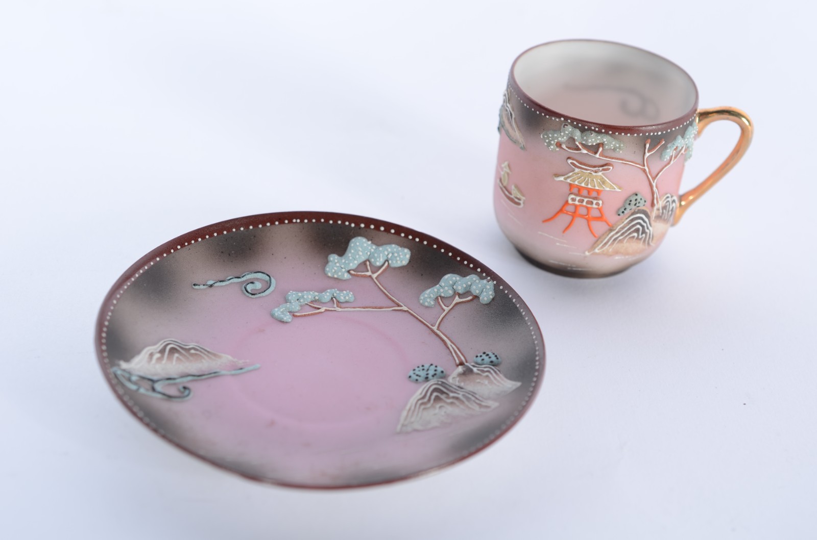 Aparelho para café de porcelana oriental "casca de ovo", composto de... - foto 6 de 7