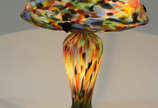 Ravagnani (1962),  - Grande abatjour de pasta de vidro com mesclas coloridas, assinada.