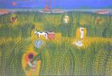 Adelson do Prado (1944-2013), Canavial - Óleo sobre tela.
