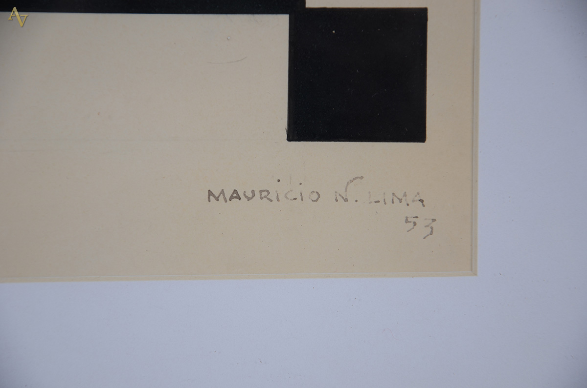 MAURICIO NOGUEIRA LIMA (1930 - 1999) - Estudo I - desenho a nanquim... - foto 3 de 3