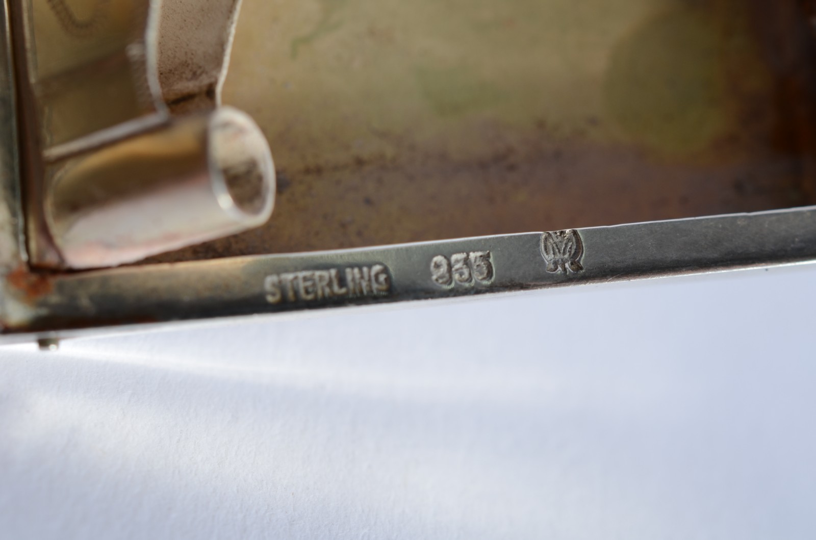 Mini trousse de prata Sterling, contraste 935 mls, tampa cinzelada... - foto 9 de 11