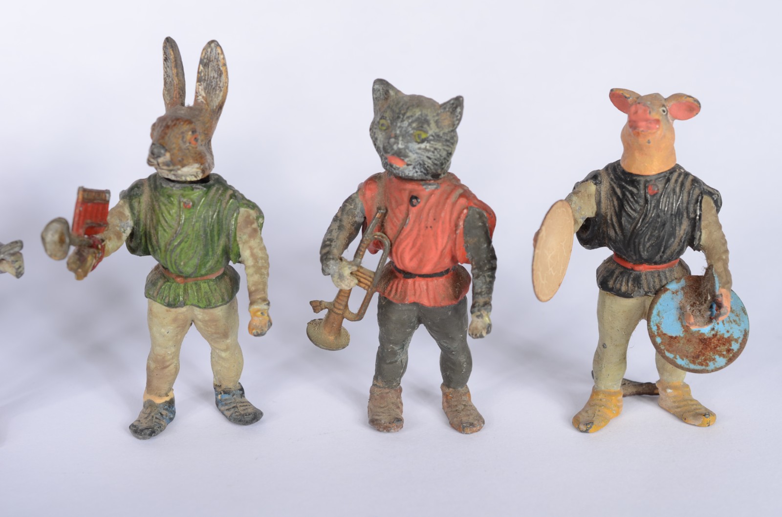 Raro grupo escultórico miniatura em bronze austríaco policromado do... - foto 4 de 6