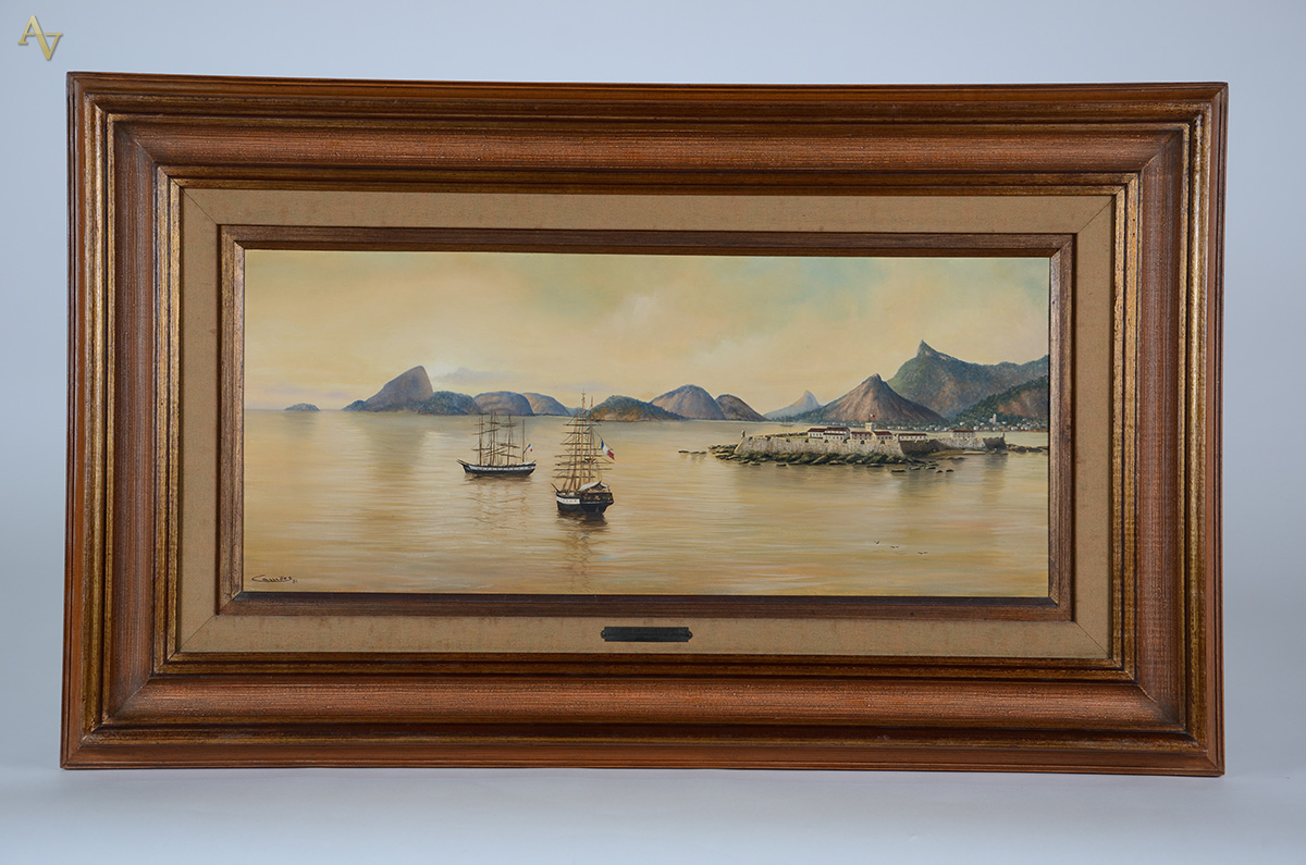 EDUARDO CAMÕES (1955) - Ilha de Villegaignon - ost - 30 x 70 - datado... - foto 1 de 5