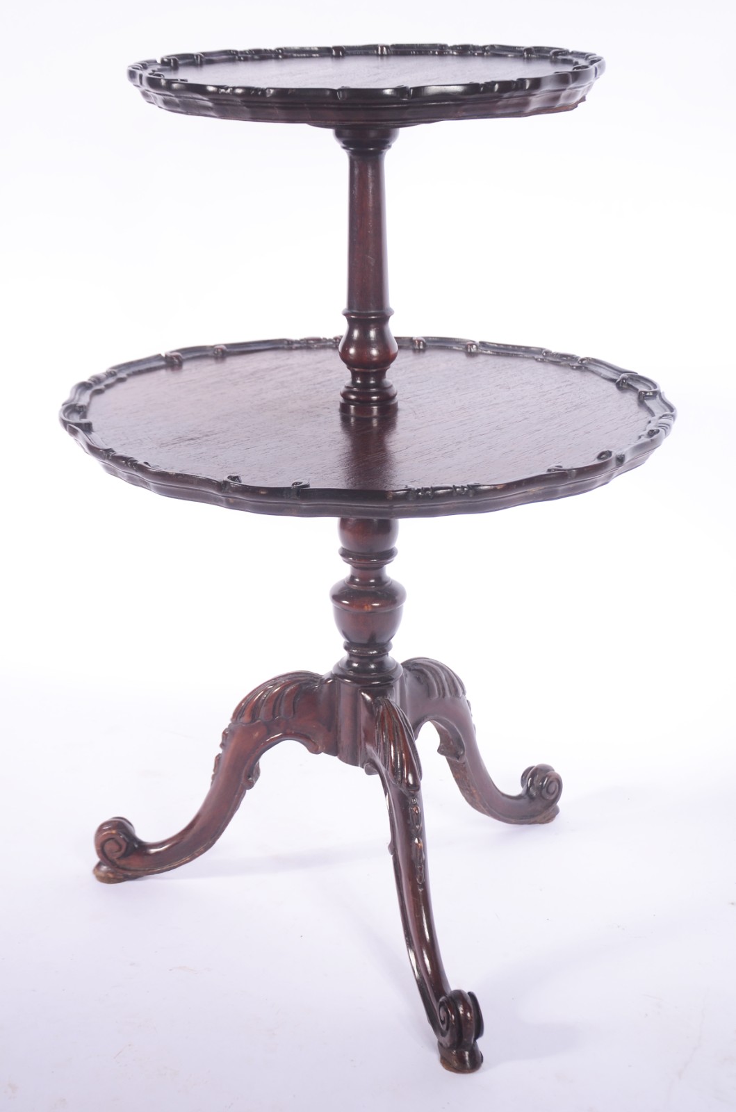 Mesa auxiliar "Cake table" de madeira nobre com 2 platôs, bordas... - foto 1 de 9