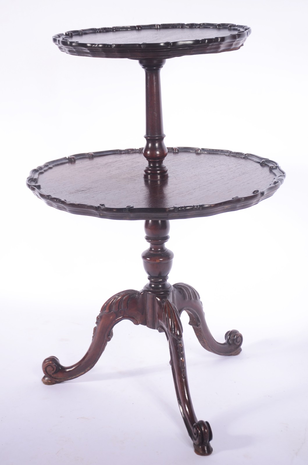 Mesa auxiliar "Cake table" de madeira nobre com 2 platôs, bordas... - foto 5 de 9