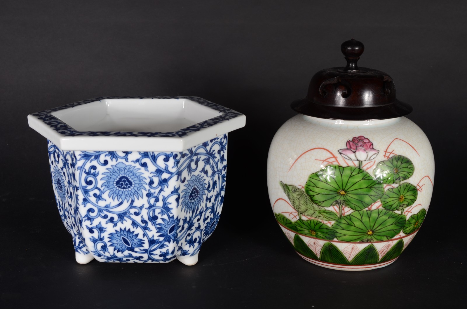Diversas peças de porcelana oriental, sendo: potiche com decoração... - foto 2 de 11
