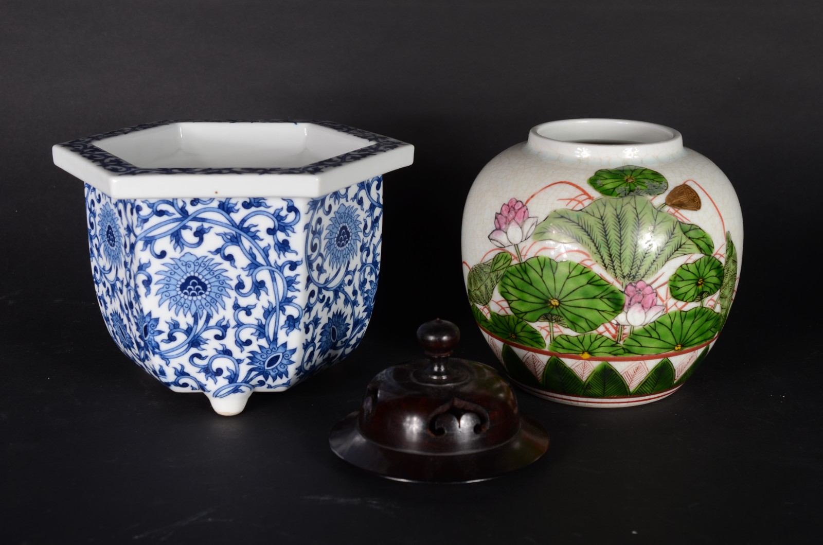 Diversas peças de porcelana oriental, sendo: potiche com decoração... - foto 4 de 11