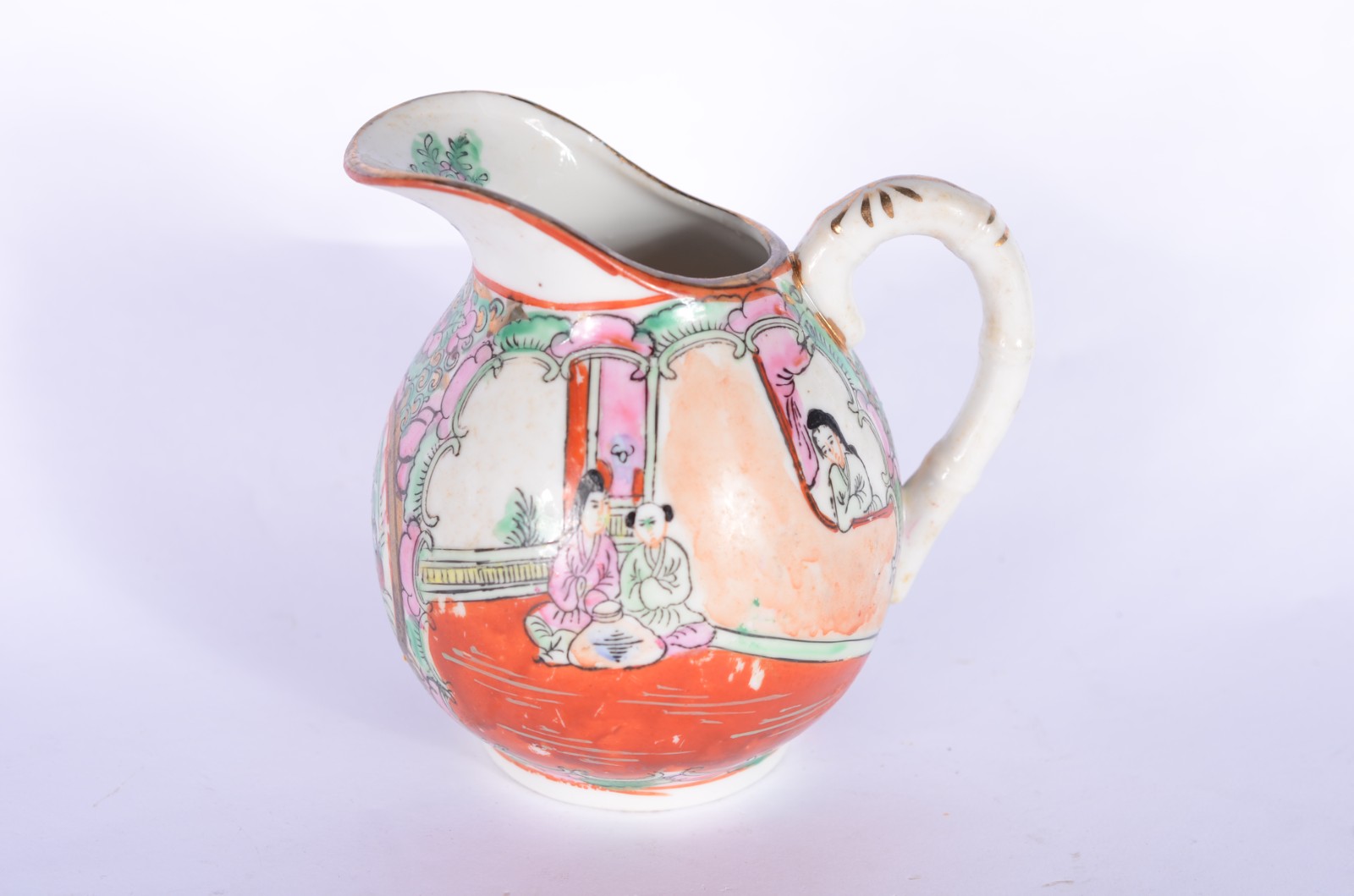 Serviço de chá e café de porcelana oriental, decorado com figuras de... - foto 5 de 11