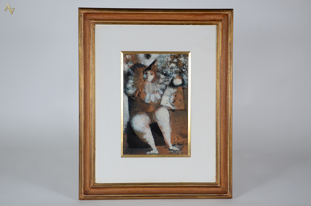 RAPOPORT (1929) - O solista - téc.mista sobre eucatex - 38 x 24... - foto 1 de 3