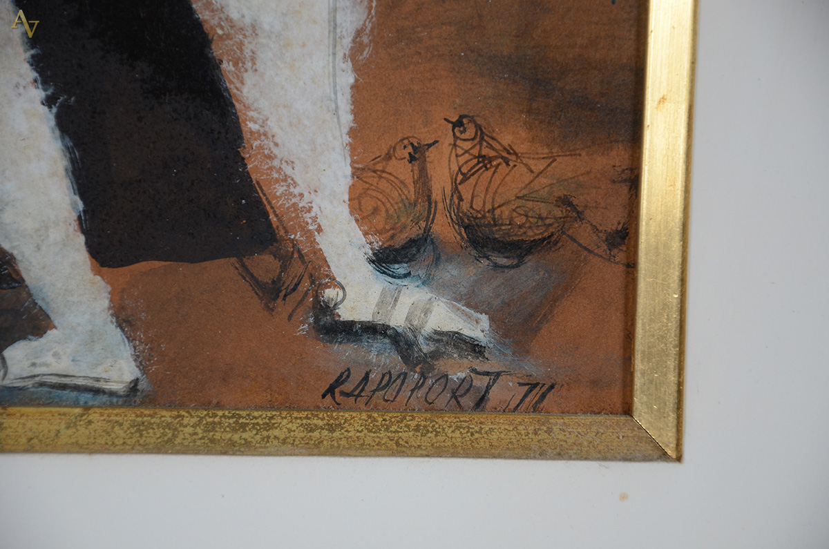 RAPOPORT (1929) - O solista - téc.mista sobre eucatex - 38 x 24... - foto 3 de 3