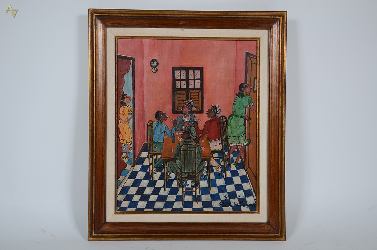 HEITOR DOS PRAZERES (1898 - 1966) - Jogo de cartas - ose - 38 x 46... - foto 1 de 3