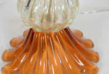 Abatjour de murano na cor laranja , com pó de o... - Abatjour de murano na cor laranja , com pó de ouro (sem cúpula)

