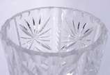 Vaso de cristal tcheco lapidado. - Vaso de cristal tcheco lapidado.