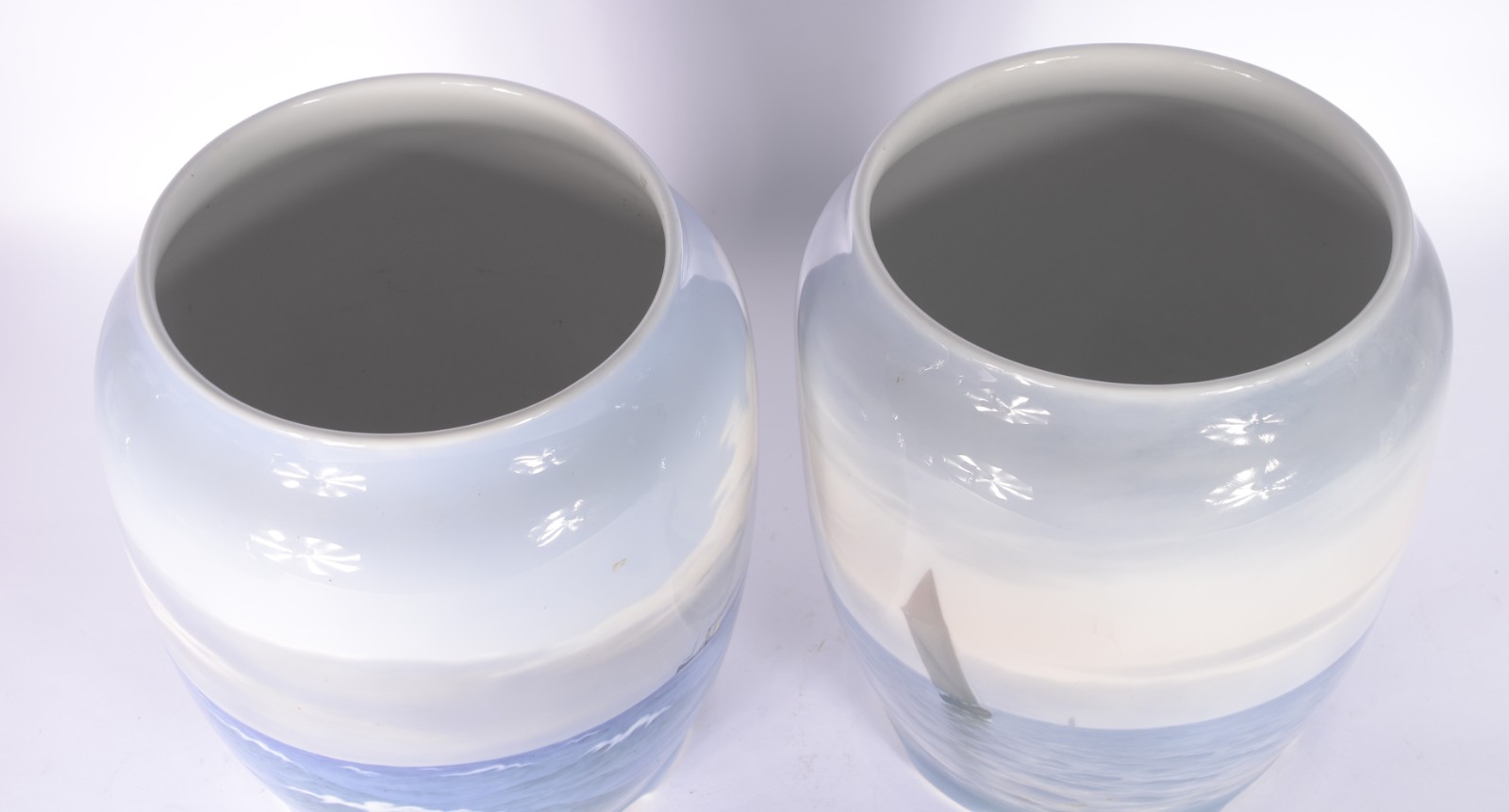 Par de cachepots de porcelana dinamarquesa "Royal Copenhagen"... - foto 5 de 8
