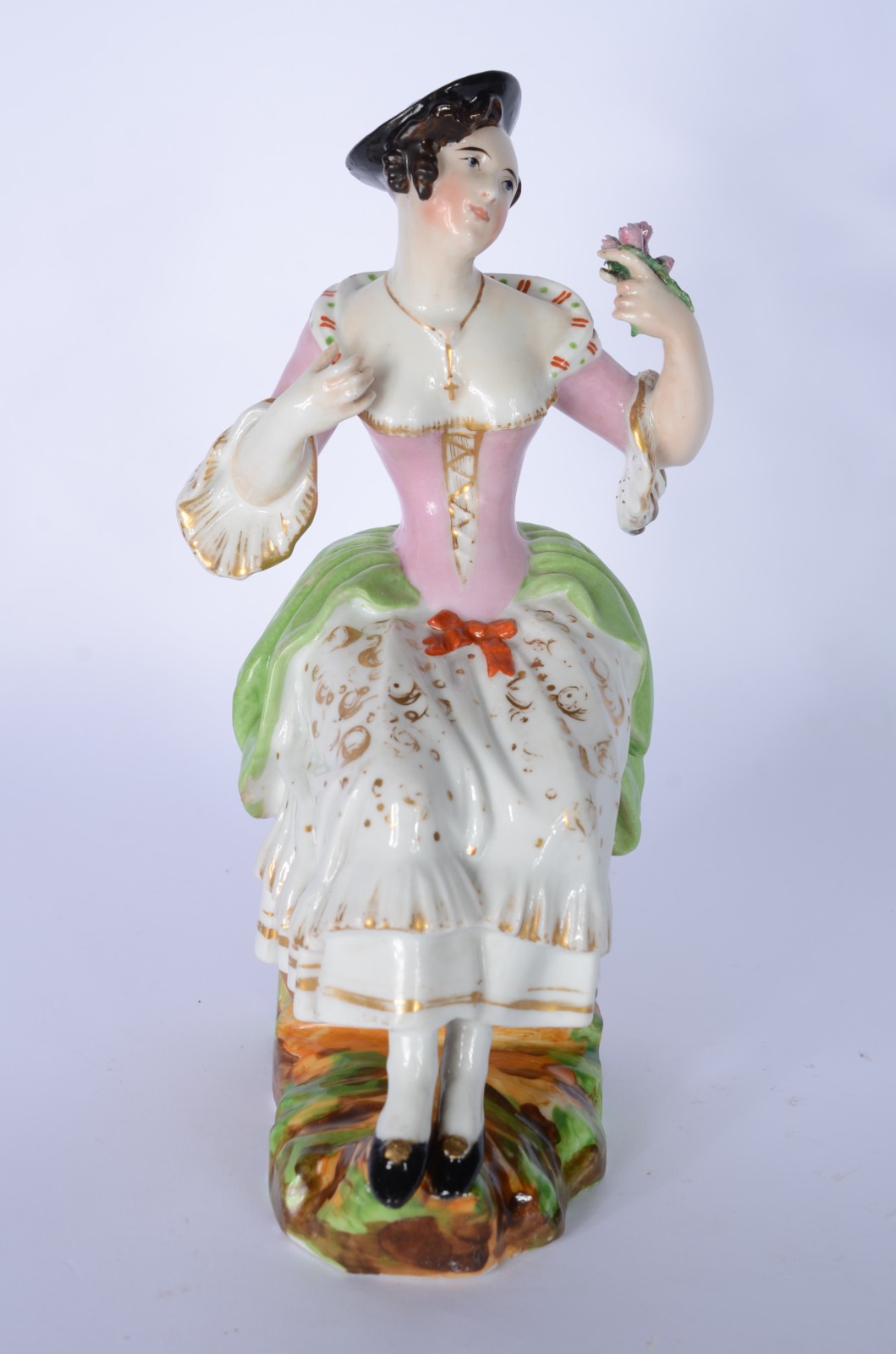 Escultura de porcelana francesa Jacob Petit representando dama com... - foto 1 de 8