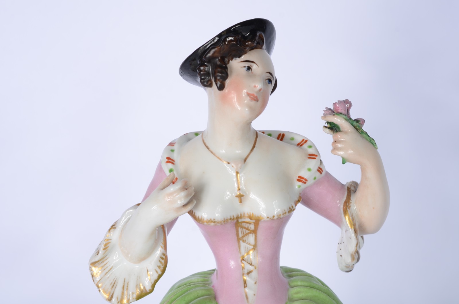 Escultura de porcelana francesa Jacob Petit representando dama com... - foto 2 de 8