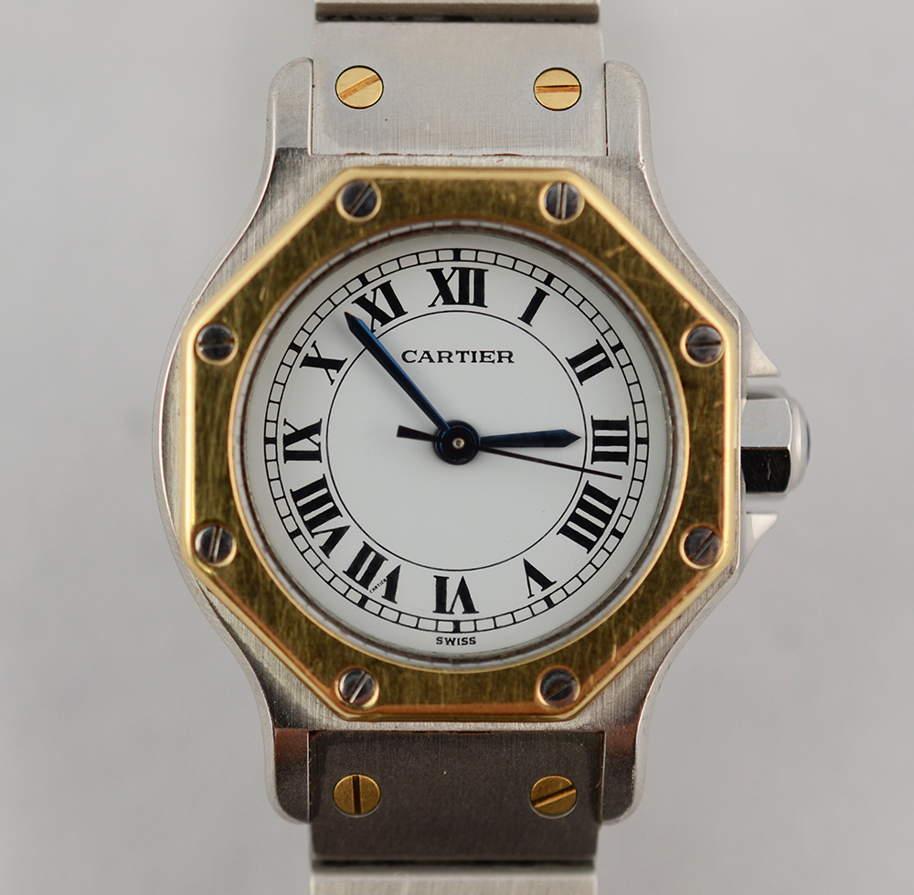 CARTIER - Relógio feminino modelo Santos, oitavado, automático, com... - foto 1 de 4