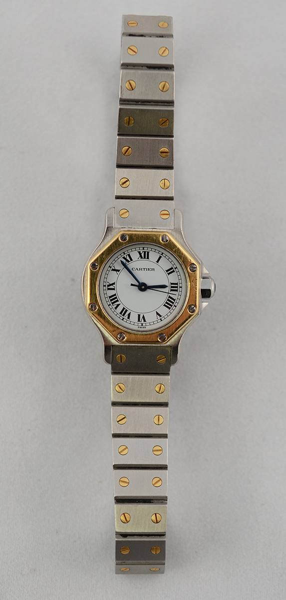 CARTIER - Relógio feminino modelo Santos, oitavado, automático, com... - foto 2 de 4