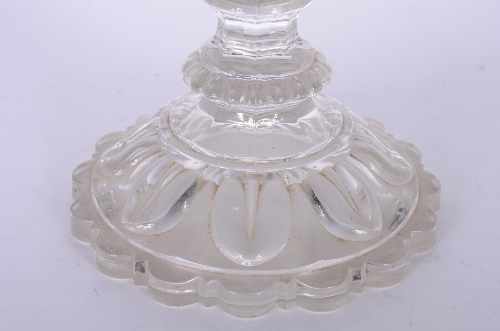 Fruteira/floreira de cristal frances, base decorada com busto de... - foto 6 de 6