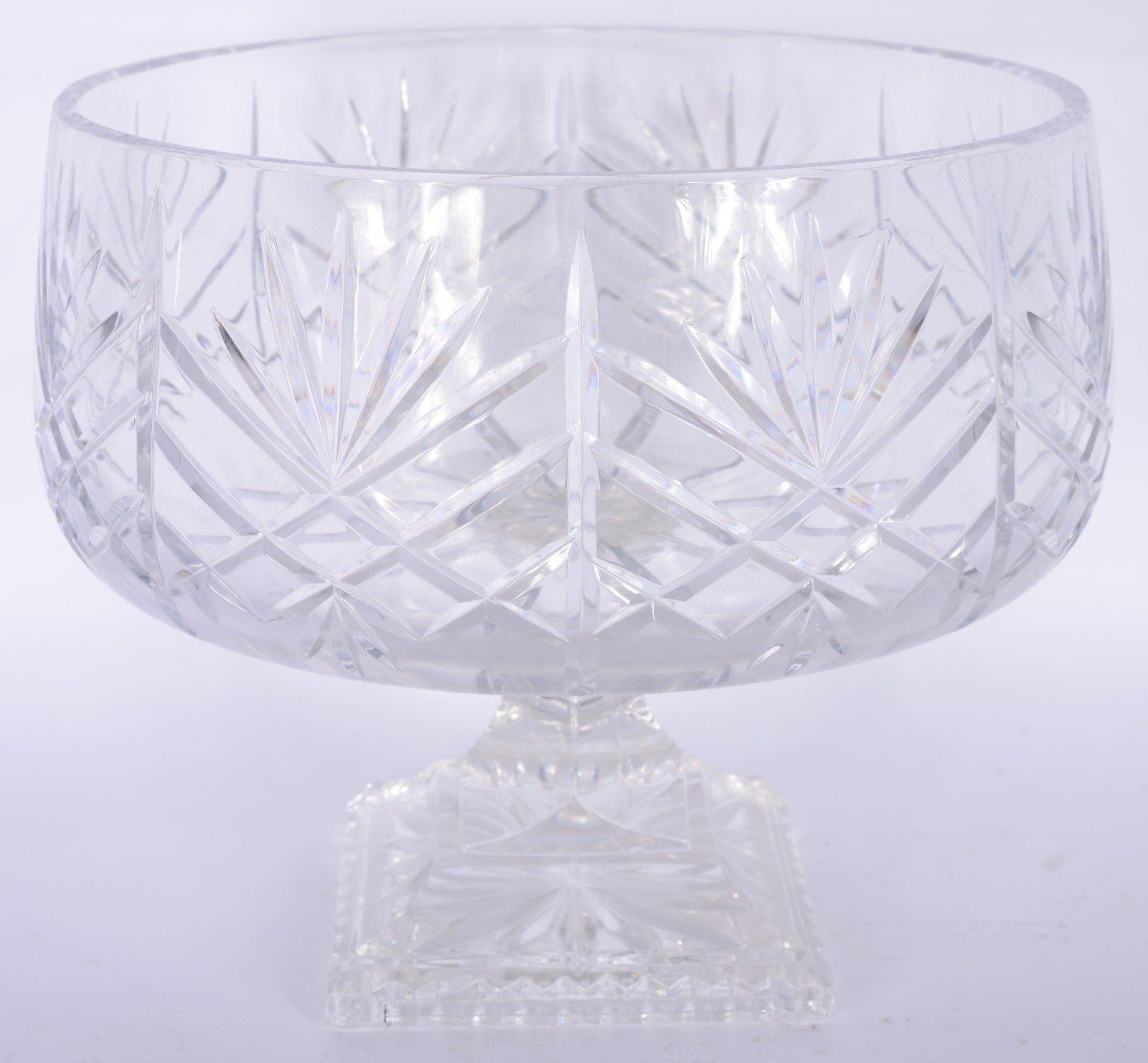 Três fruteiras de cristal tcheco lapidado. - foto 2 de 9