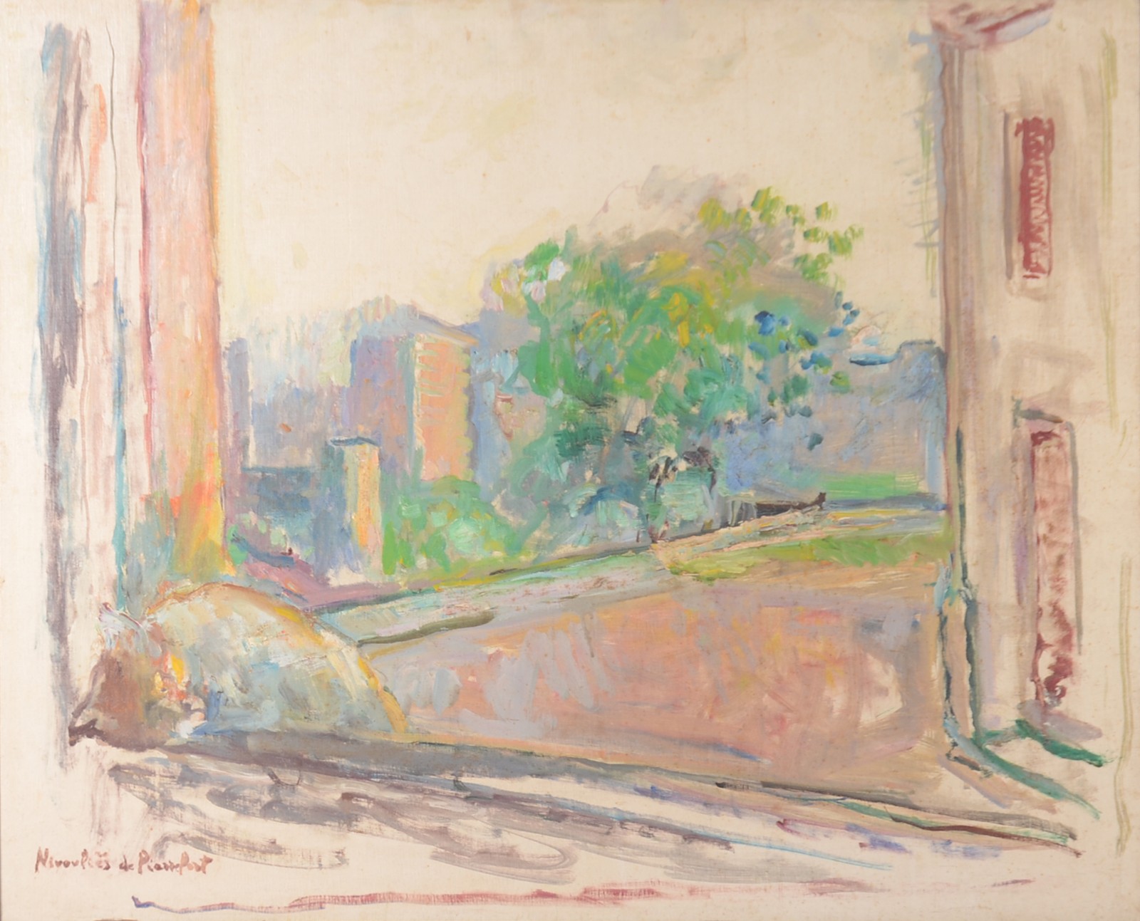 Nivouliès de Pierrefort (1879-1968), Paisagem Vista da janela - foto 1 de 5