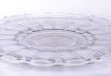 Grande prato para sobremesa de cristal europeu ... - Grande prato para sobremesa de cristal europeu lapidado.