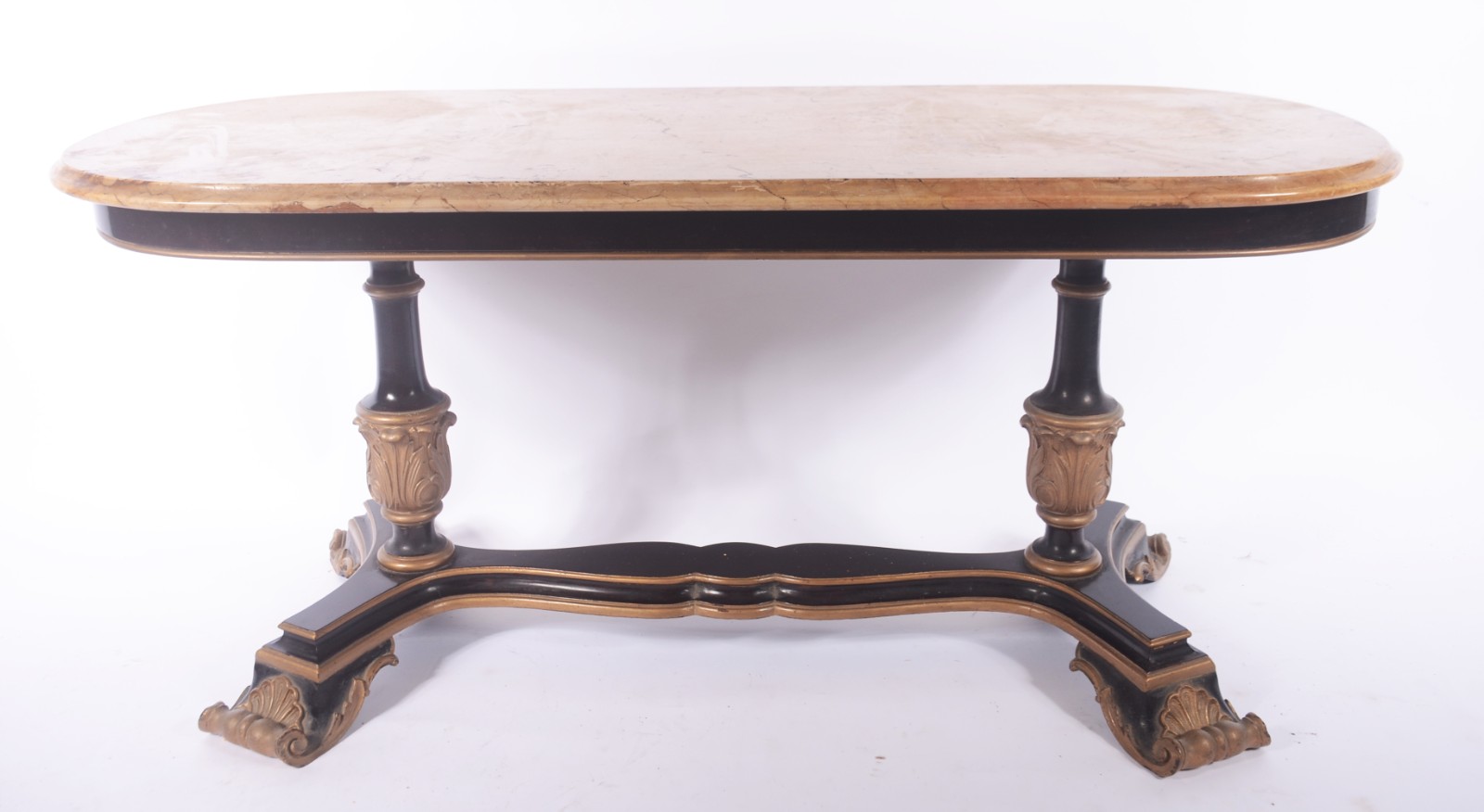 Conjunto de mesa de centro e par de laterais de madeira patinada... - foto 9 de 11