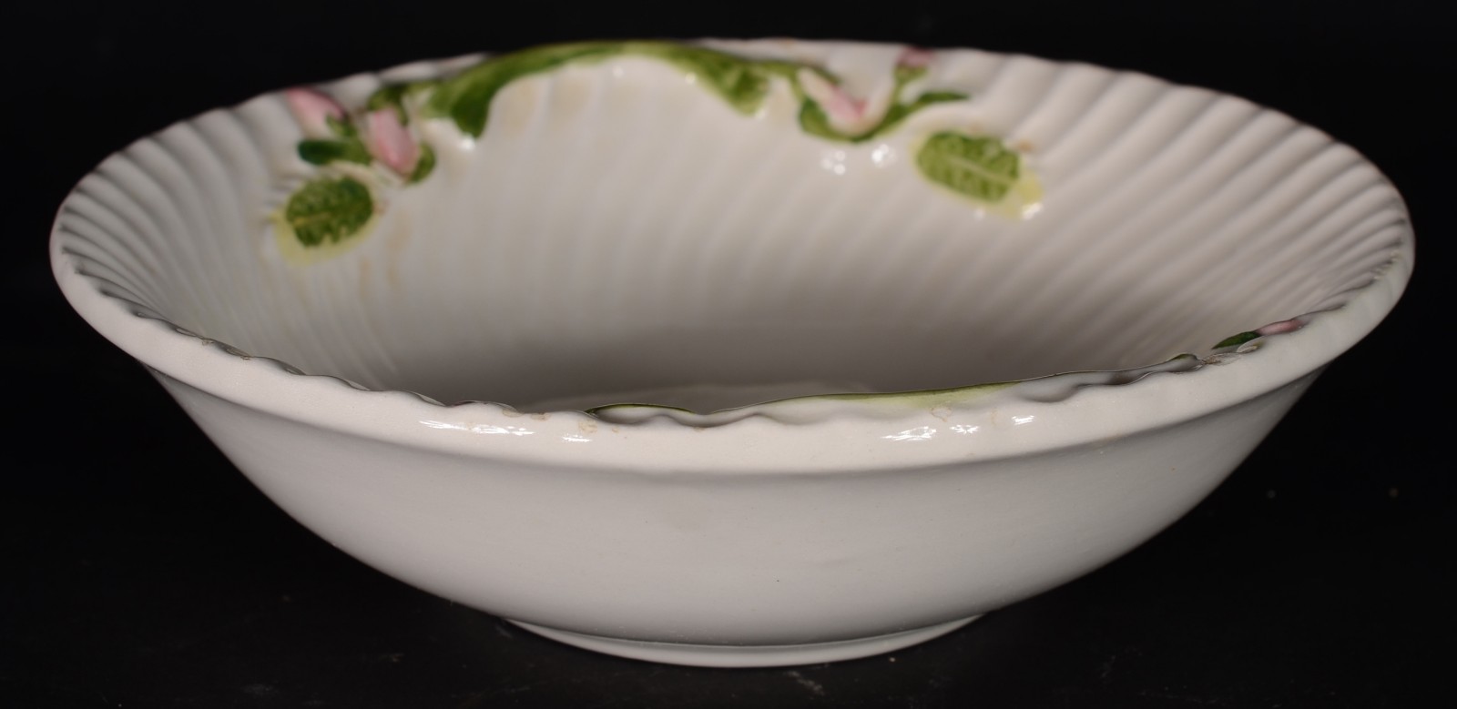 Serviço de jantar de cerâmica Weiss, borda com ramos verdes e rosa... - foto 5 de 9