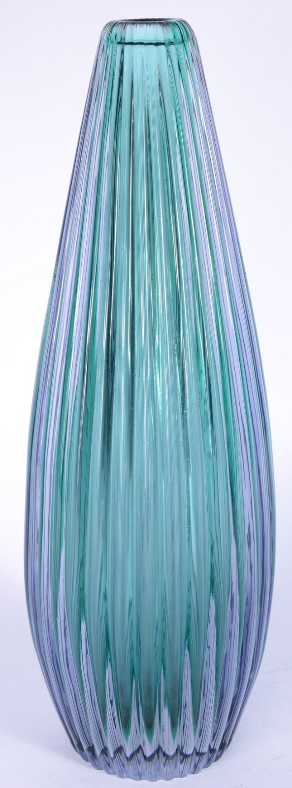 Vaso gomado de murano na cor azul, anos 50. - foto 1 de 4