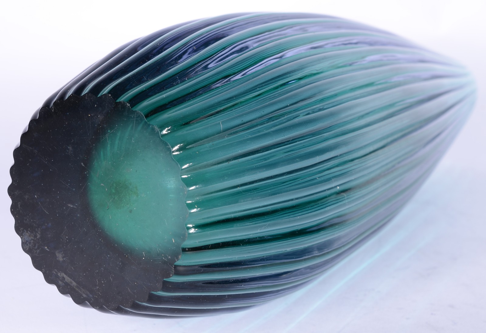 Vaso gomado de murano na cor azul, anos 50. - foto 4 de 4