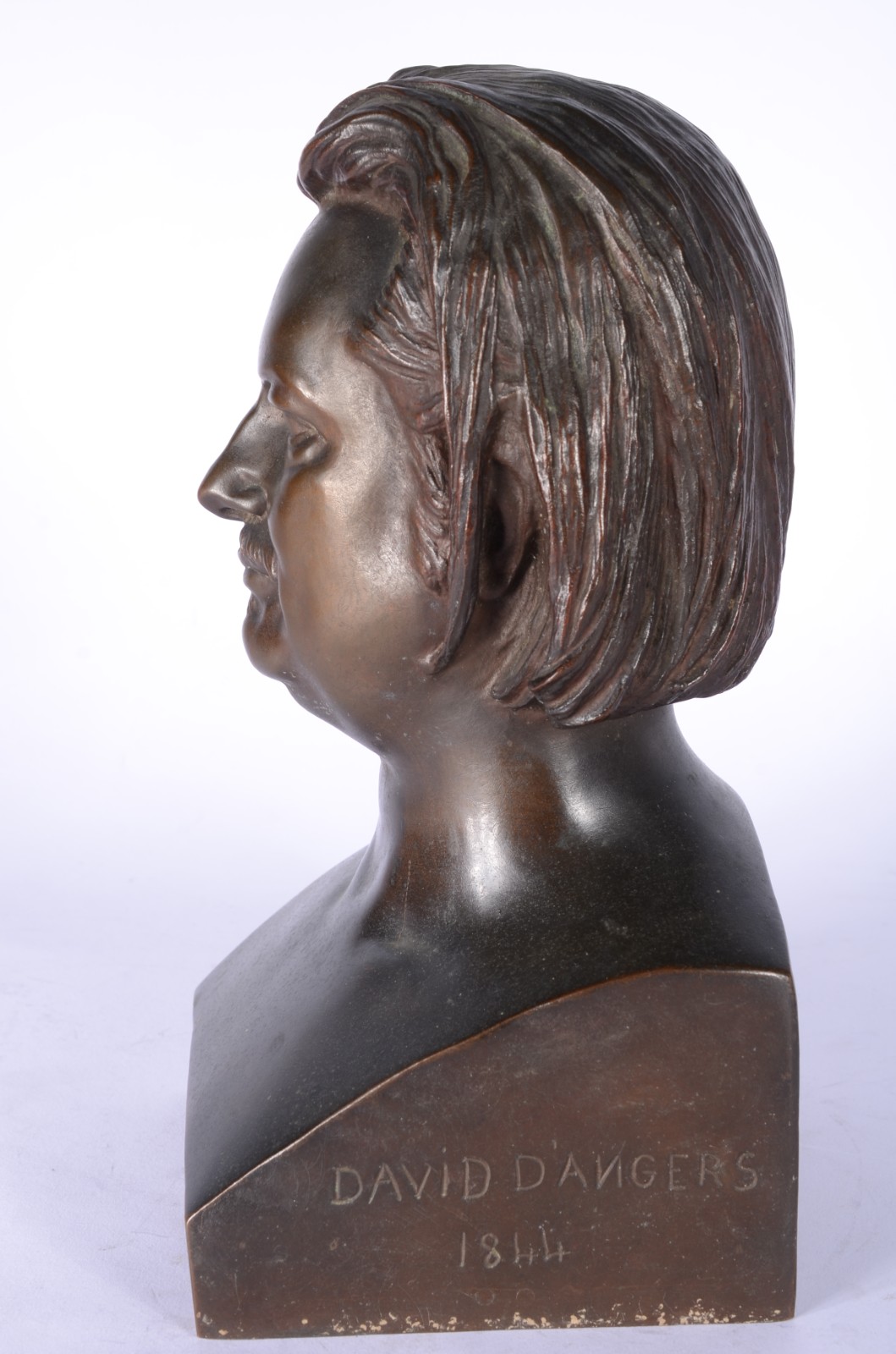 Busto de bronze "Balzac", assinado David Dangers e datado 1844... - foto 5 de 8