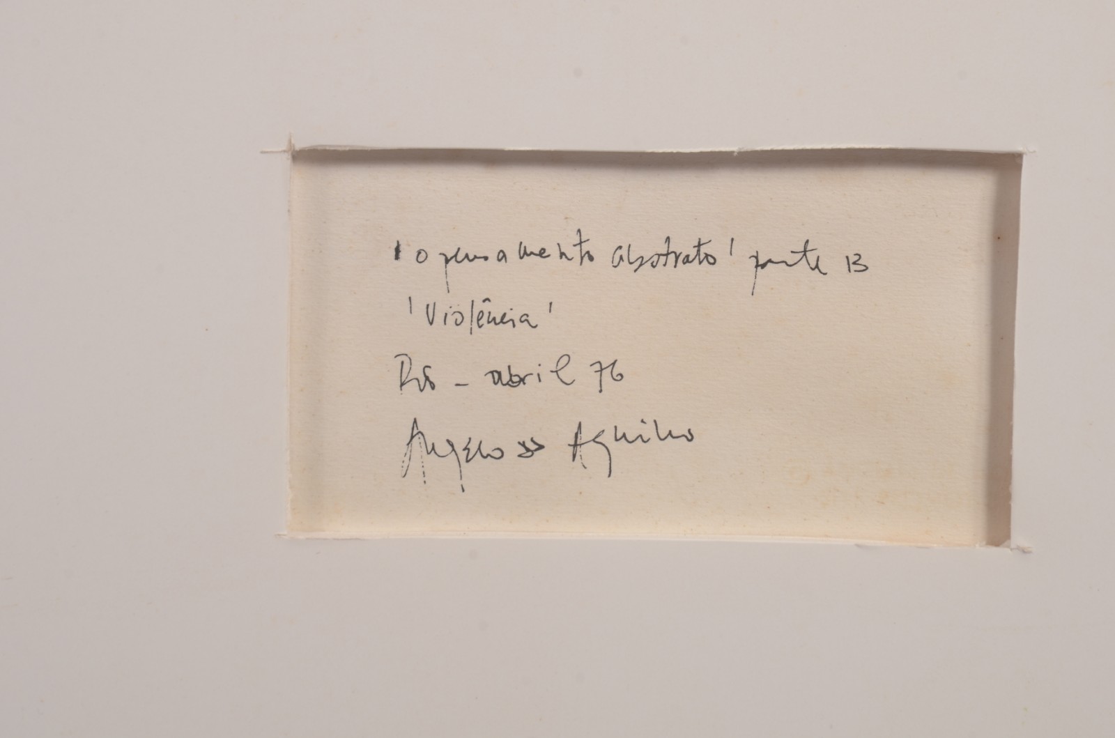 Angelo de Aquino (1945-2007), Violência - O Pensamento Abstrato - foto 7 de 7