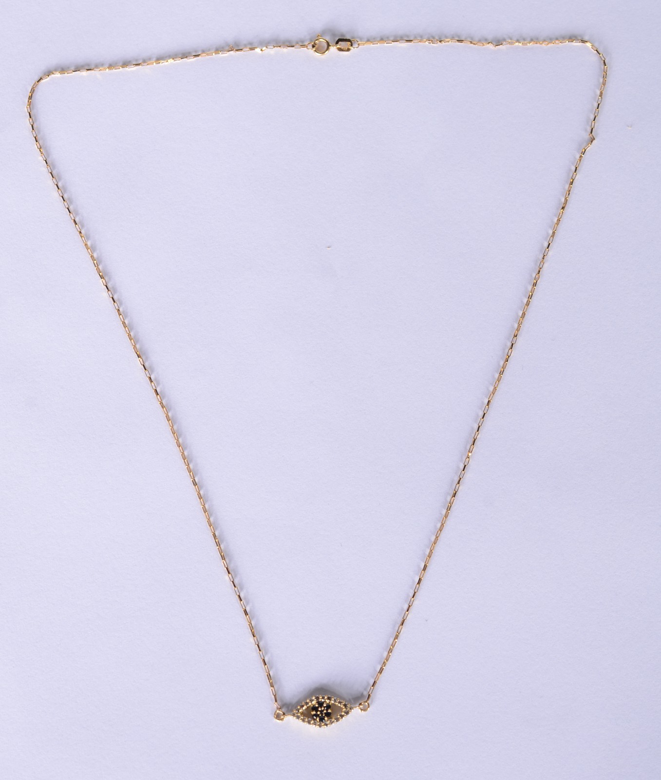 Colar com pendente Olho grego de ouro 18 k. (Por motivos de segurança... - foto 2 de 6