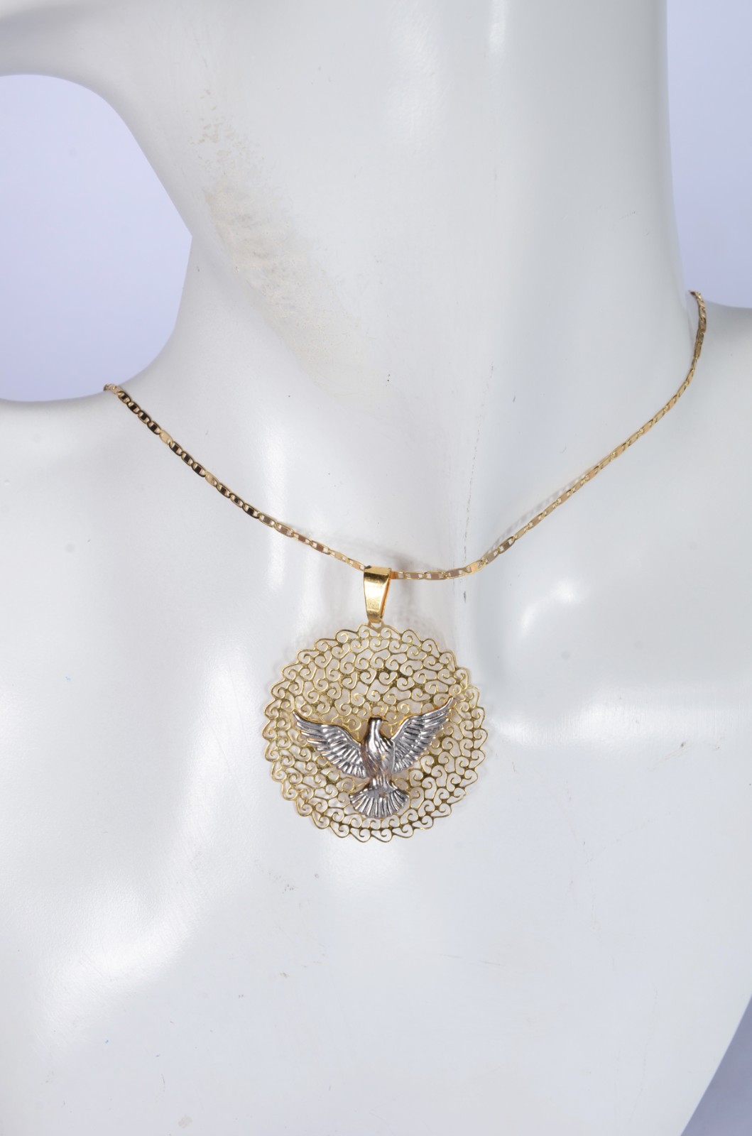 Colar com pendente feitio mandala de ouro 18 k., contraste 750 mls... - foto 5 de 6