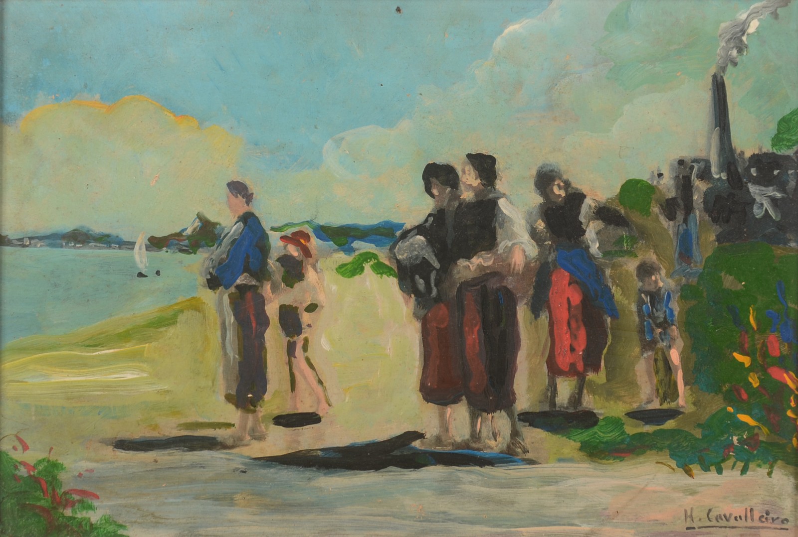 Henrique Cavalleiro (1892-1975), Marinha com Figuras - foto 1 de 5