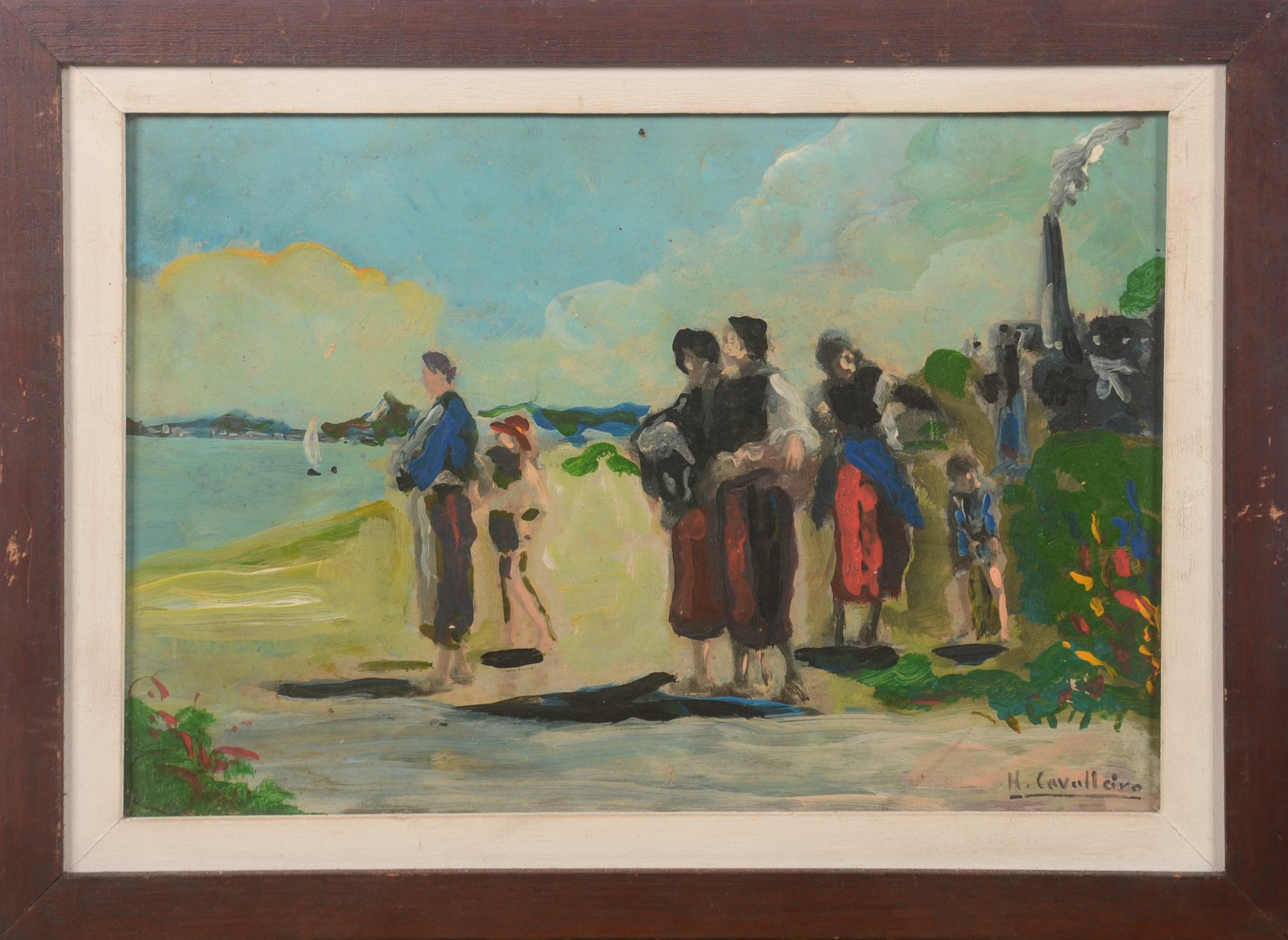 Henrique Cavalleiro (1892-1975), Marinha com Figuras - foto 2 de 5