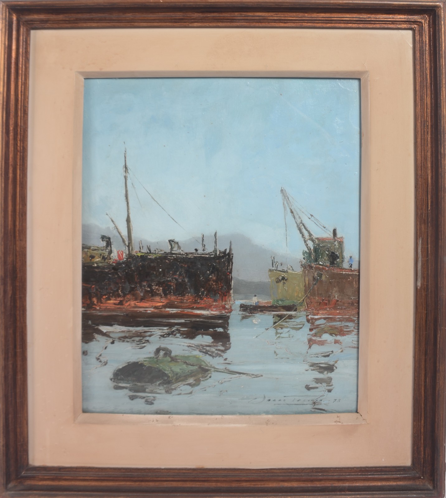 Oscar Tecídio (1926-1995), Marinha com Barcos - foto 2 de 5