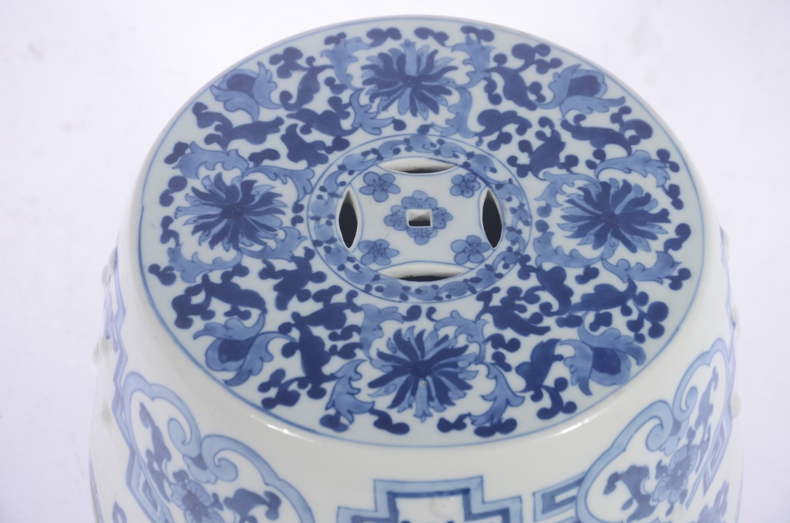 Seat garden de porcelana chinesa azul e branco. - foto 5 de 8