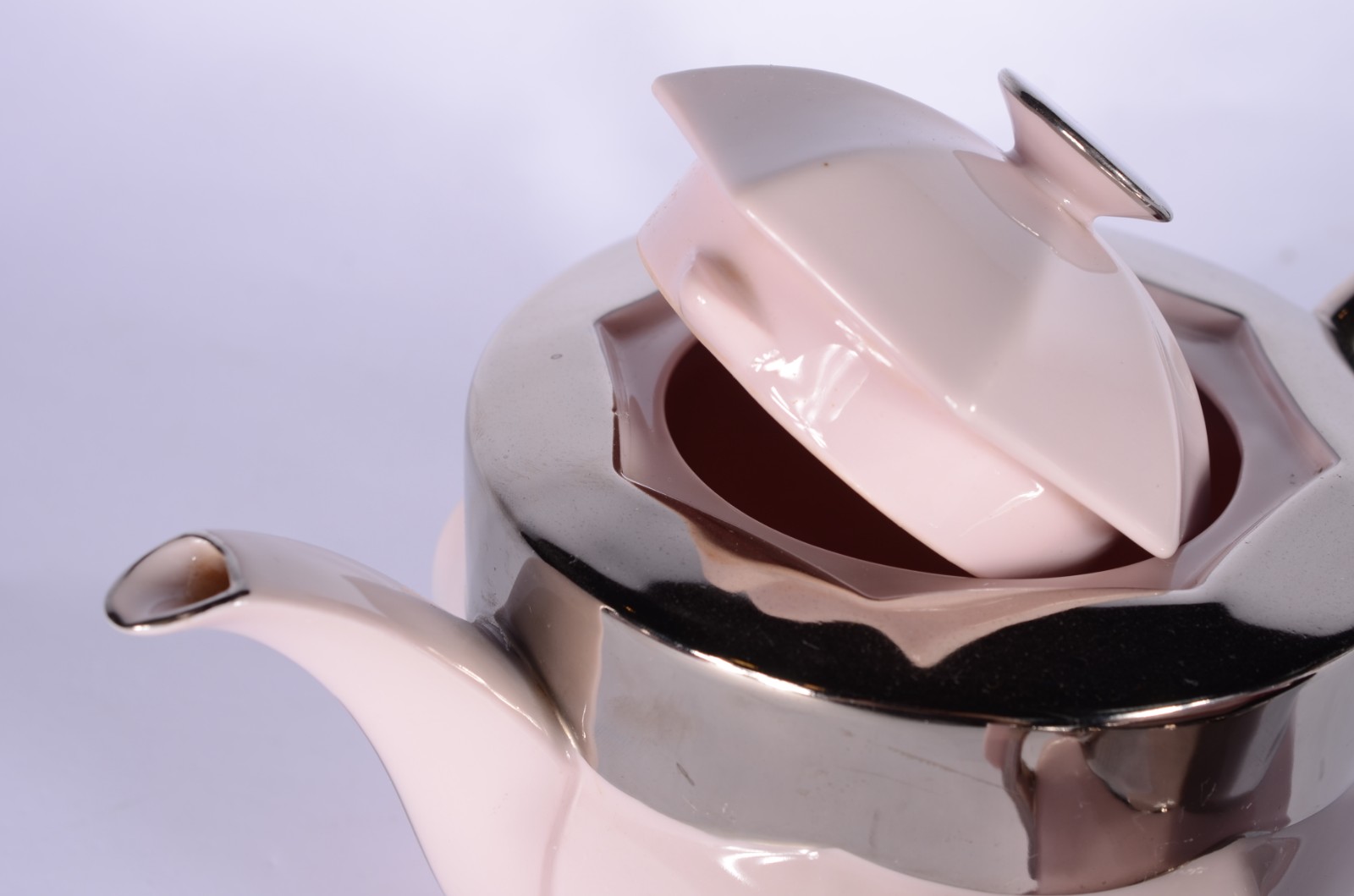 Serviço de chá de porcelana tcheca Epiag na cor rosa, composto de: 6... - foto 7 de 7