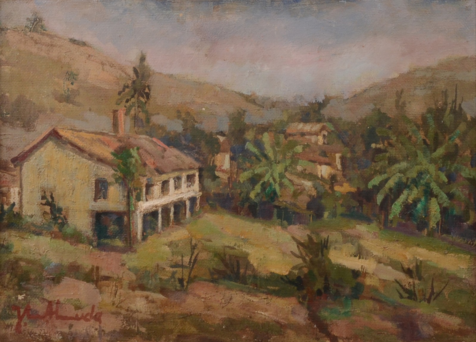 José Maria de Almeida (1906-1955), Paisagem de Conservatória - foto 1 de 4