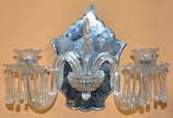 Aplique para duas luzes de cristal - Aplique para duas luzes de cristal