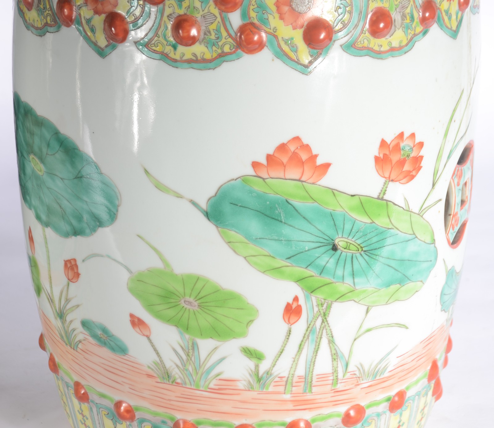 Par de Seat garden de porcelana chinesa decorados com aves e flores... - foto 3 de 5