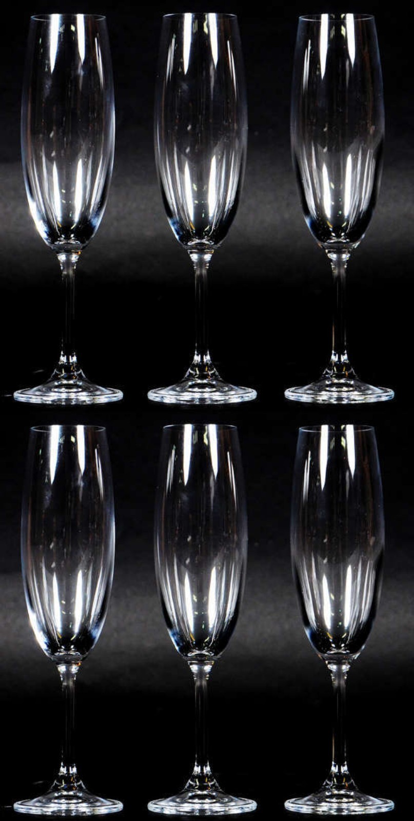 Seis flutes de cristal para champagne, 210 ml. - foto 1 de 2