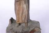 Hans Muller (Austria, 1873-1937),  - Escultura de bronze representando figura com patos.