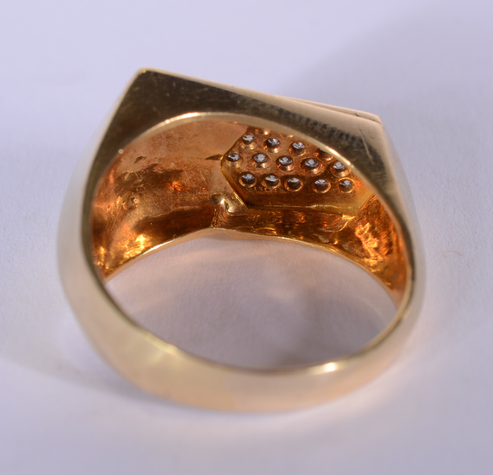 Anel de ouro 18 k., contraste 750 mls com aproximadamente 20... - foto 5 de 7