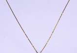 Colar com pendente feitio gota pedra topázio de... - Colar com pendente feitio gota pedra topázio de ouro 18 k., contraste 750 mls. (Por motivos de segurança a peça não se encontra na loja).